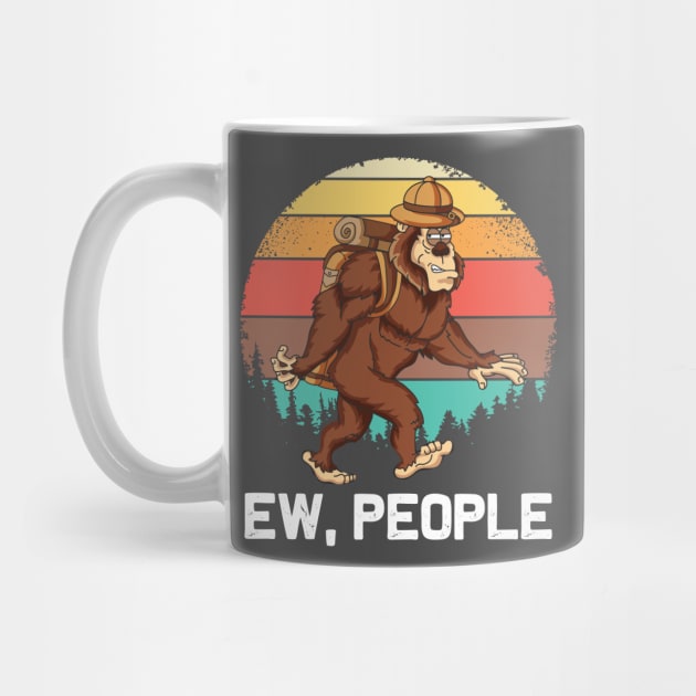 Ew, People Bigfoot Retro Sunset Hiking Outdoors by ghsp